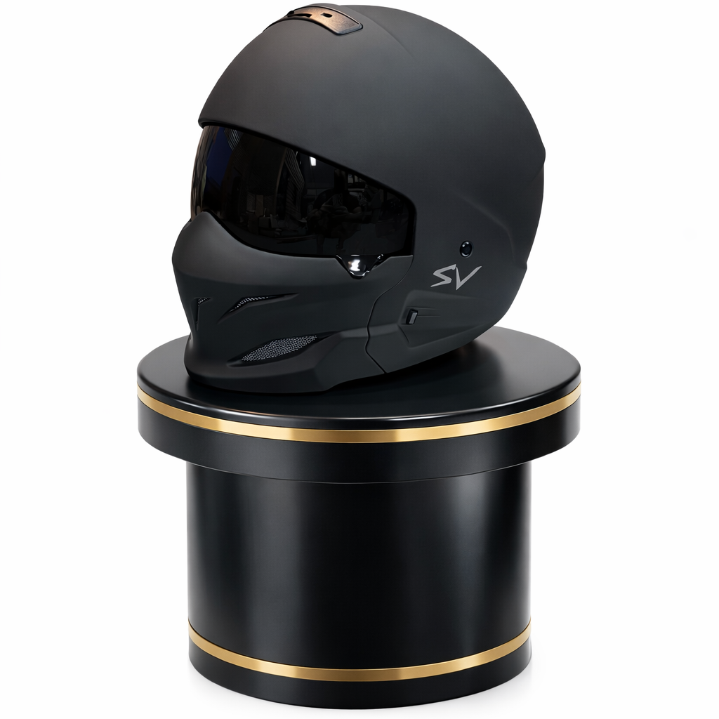TSC SV Full Face Helmet With Goggles (Bike | E-Scooter)