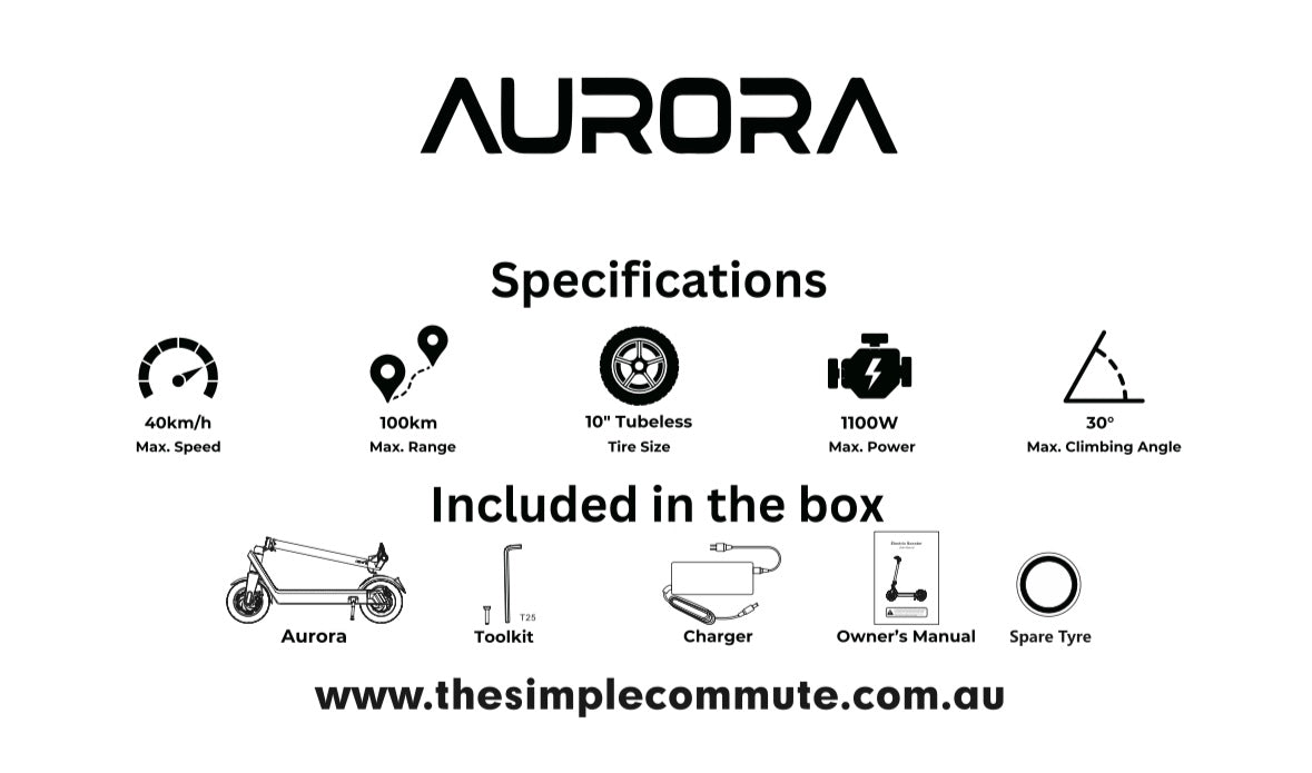 AURORA LONG-RANGE COMMUTER ELECTRIC SCOOTER