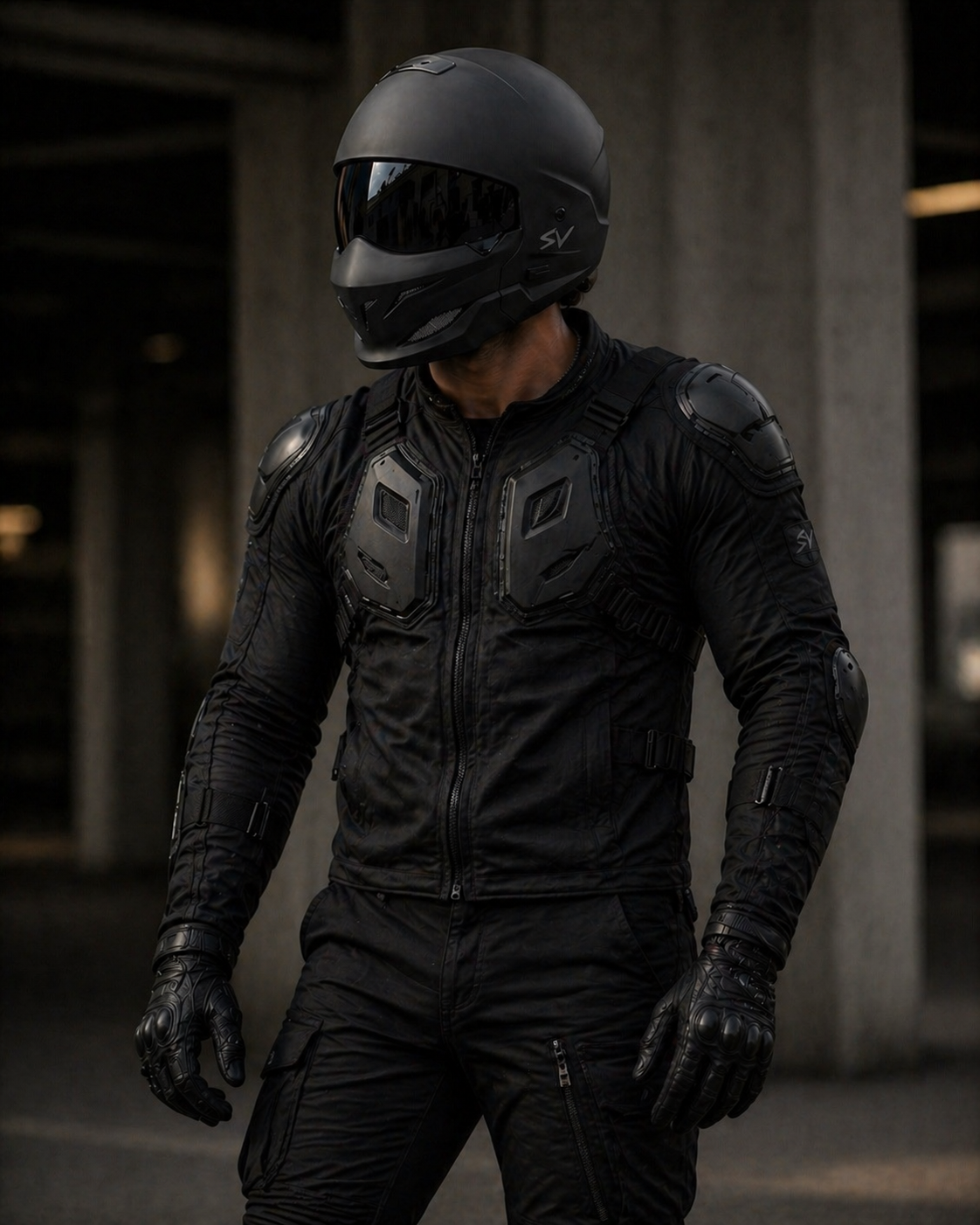 TSC SV Full Face Helmet With Goggles