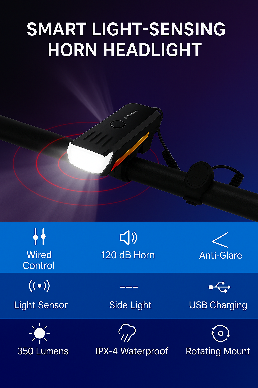 TSC AI-Powered Headlight (E-Scooter | Bike)