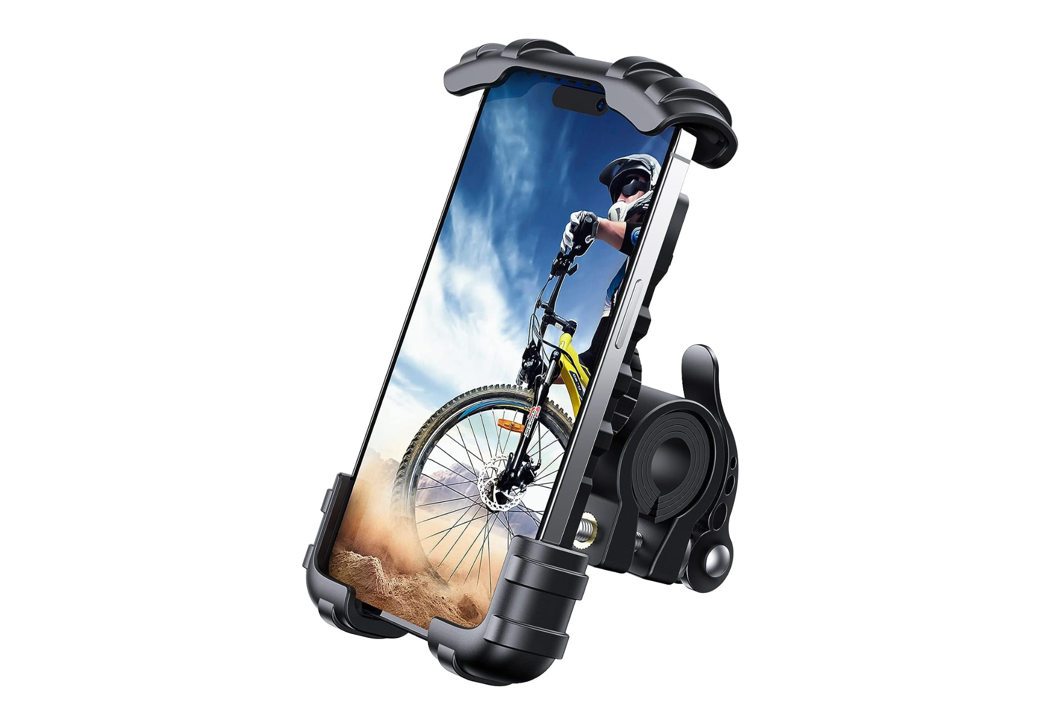 Hard phone mount for electric scooters, offering secure and stable holding of your phone for easy navigation and hands-free use during rides